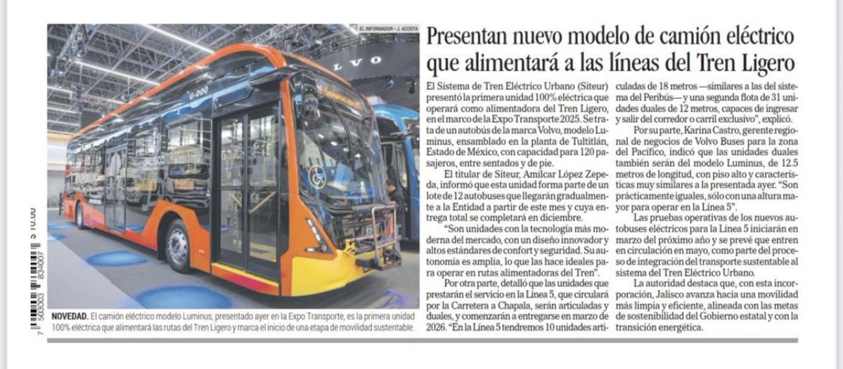 Feliz Miércoles con las #BuenasNoticias sobre el transporte público en Jalisco