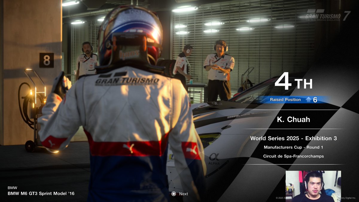 CSLKevin's tweet image. GTWS Manufacturers Cup Exhibition S3 Round 1
P10 &amp;gt;&amp;gt; P4 (174 pts)  
My first race for Manufacturers in over 6 months, did my best for qualy, didn&apos;t have pace in the dry till the rain came, had the potential to finish P2 till i spun, recovered to finish 4th at the end.

#GT7