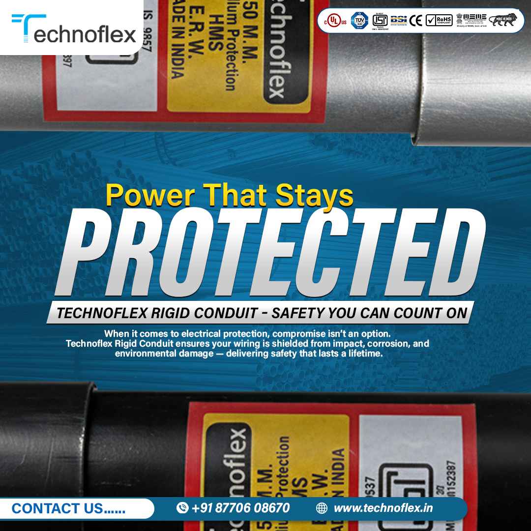 technoflexsteel's tweet image. 🔩 TechnoFlex Rigid Conduit – Unbreakable Strength for Reliable Electrical Protection ⚡

for More Info Call on 087706 08670
And mail on - info@technoflex.in
website - Technoflex.in

#TechnoFlex #RigidConduit #TechnoFlexRigidConduit #ElectricalConduit #ConduitPipe