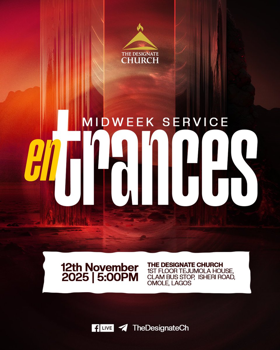TheDesignateCh's tweet image. Join us for our #MidweekService this evening!