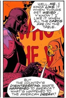 1ComicBooksBlog's tweet image. I won&apos;t spoil the article, but @CBR&apos;s choice is excellent. My favourite line is from The Comedian after Nite Owls laments the loss of the American Dream.
🎭🦉
✍🏼 Alan Moore
🎨 Dave Gibbons
🗨️ DC Comics