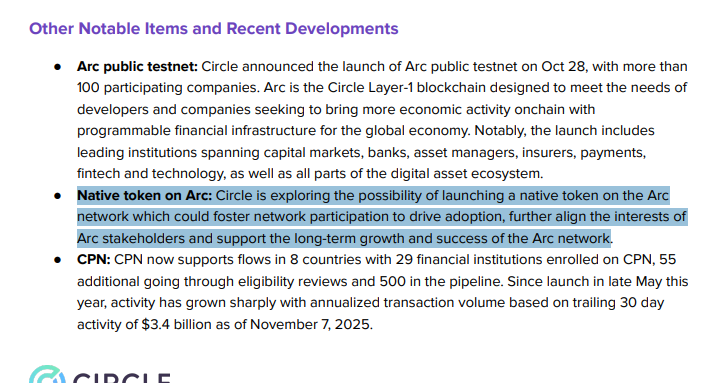 Circle has announced that it is actively exploring ways to $ARC on the <a href="/arc/">Arc</a> network. If they decide to move forward with the plan, we’ll be involved and positioned to participate in the process.

ARC has the potential to become a major player in the stablecoin space, possibly