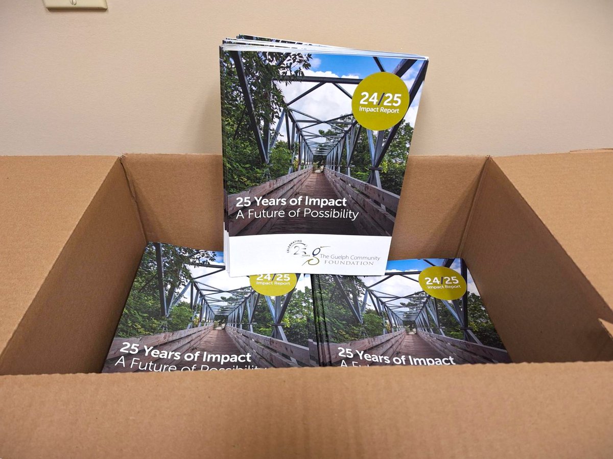 Our Annual Impact Report for 2024/25 is printed and looking fabulous! 🤩

Printed copies are now ready for pick up at the GCF office. If you would like to receive a printed copy of the report by mail please email info@guelphcf.ca

Digital version: guelphcf.ca/air-2024-25/