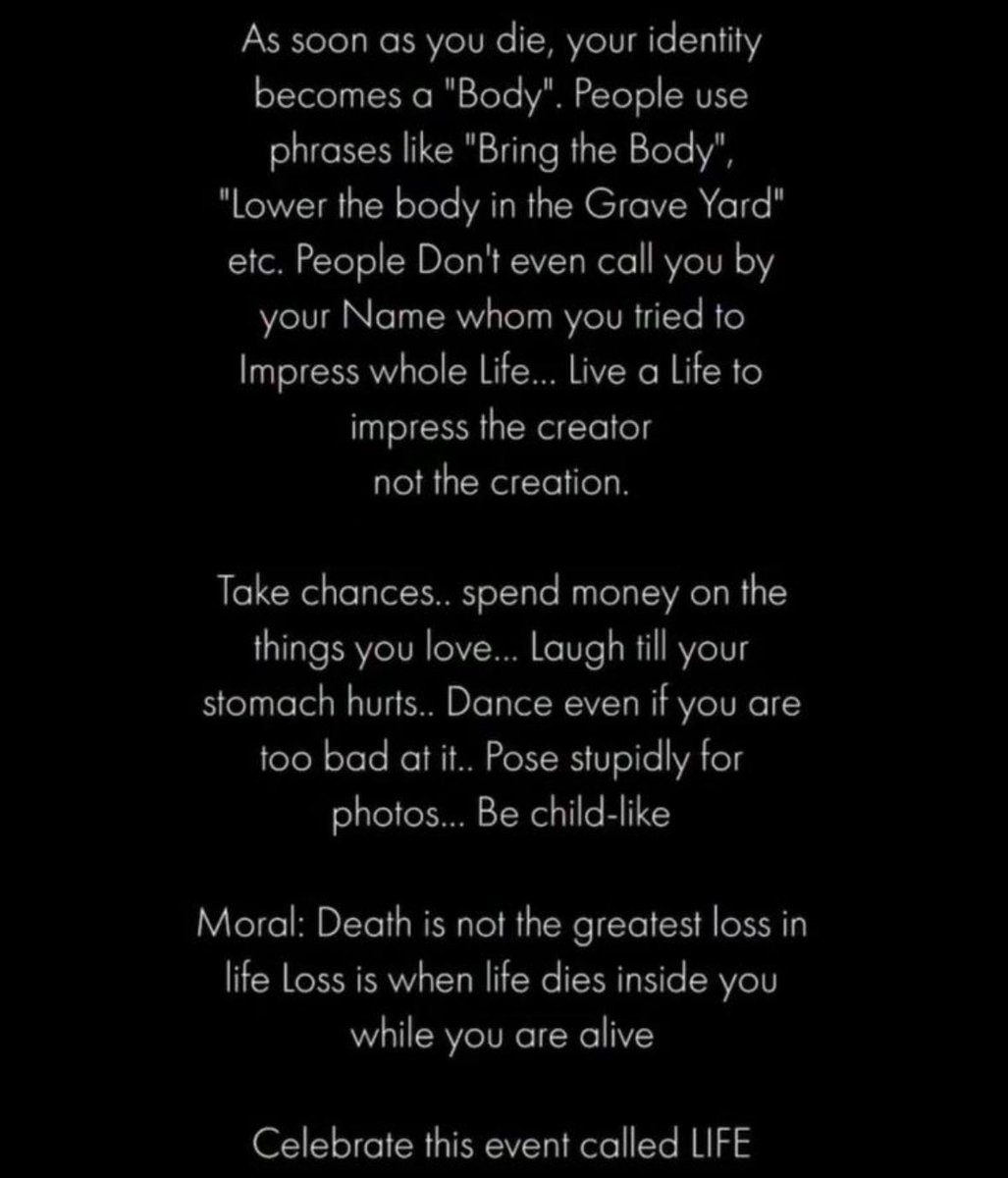 Gm 

This is the only message that matters. 

Live. Love. Laugh. Learn.