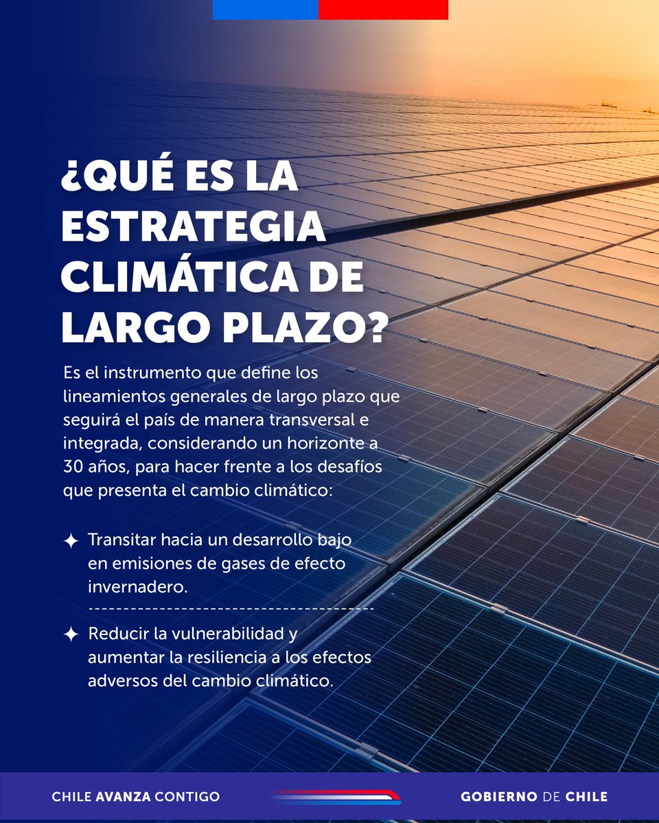 MMAChile's tweet photo. Abierta la recepción de antecedentes para la Estrategia Climática de Largo Plazo: plan para guiar nuestras políticas climáticas por 30 años con el objetivo de alcanzar la carbono neutralidad y aumentar la resiliencia a los efectos del cambio climático. Esperamos tu participación https://t.co/tupFZIcJ49