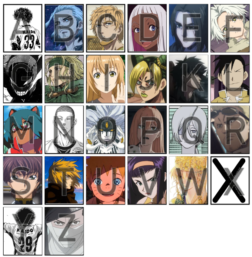 uno favorito con cada letra pero tengo mejor gusto que el tipo de abajo