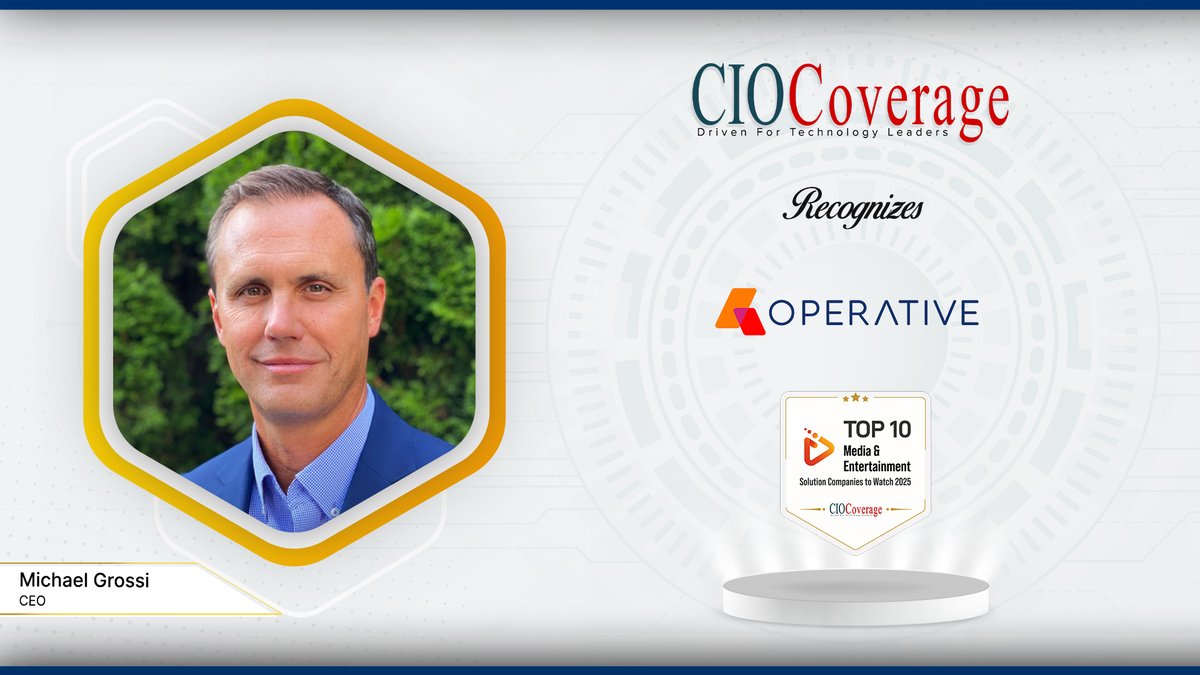 CioCoverage's tweet image. Delighted to showcase @Operative_Media in our latest edition — congratulations to Michael Grossi, CEO, for outstanding contributions to the industry!

Read here: ciocoverage.com/operative-oper…

#ciocoverage #NewEditionAlert #MediaTech #MediaAndEntertainment #Entertainment #Top10Edition