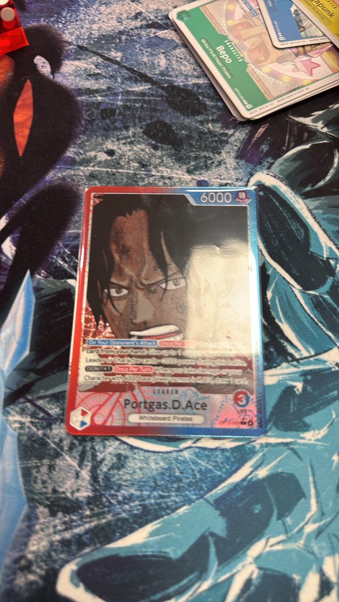 Came out of retirement to try this op13 meta format

Deck: RB Ace

R1: Mirror (go 1st) ✅
R2: Mirror (go 2nd) ✅
R3: Mirror (go 1st) ✅
R4: G Zoro (go 1st) ✅

Pulled AA leader as well from the one entry pack, a warm welcome back.

Thank you <a href="/JellybeansOP/">Jeremy</a> for coaching me 😍😍