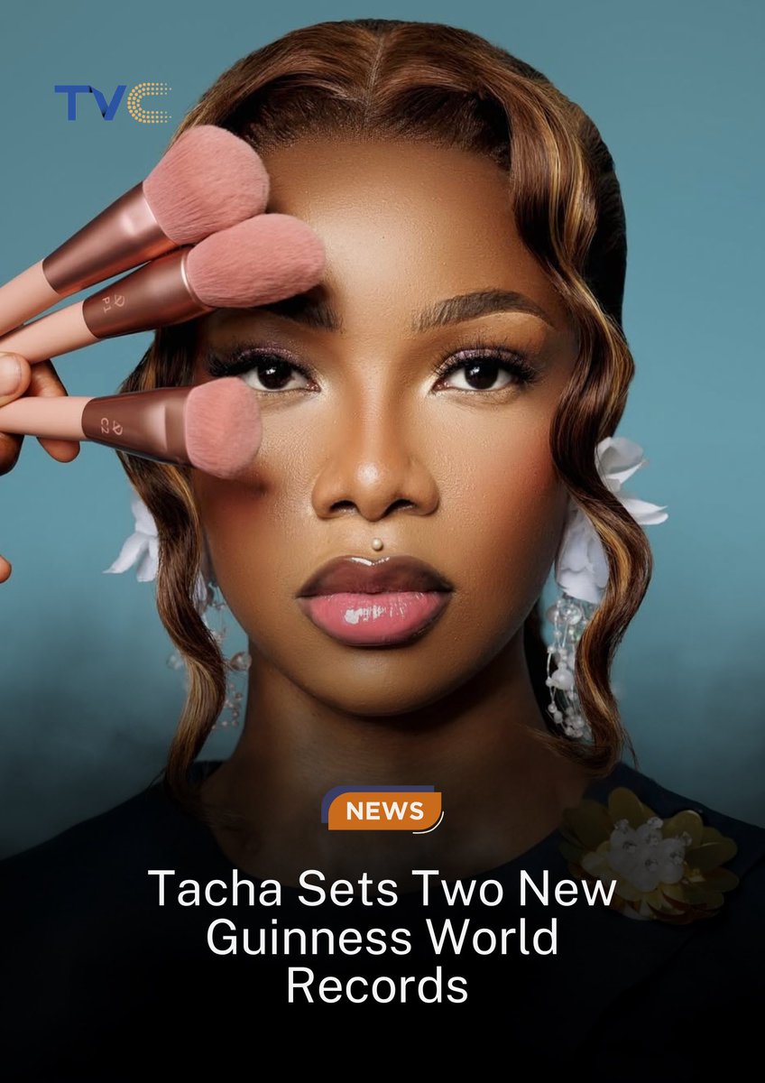 TVCconnect's tweet image. @Symply_Tacha has officially been recognized by @GWR for setting two new world records; the most cosmetic makeovers in 8 hours and 24 hours! 🤩🥳🥳

Congratulations Tacha👏❤️

#Tacha 
#GWR 
#EntertainmentNews 
#TachaGWR 
#TVCEntertainment