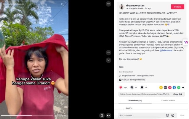 Pada lagi on going drama apa guysss?
Admin lagi nonton Moon River drama yang cginya cakep banget.

Kalo suka nonton drakor, mending ikutan kuis #SiPalingNonton punya <a href="/Telkomsel/">Telkomsel</a> !Bisa menangin hadiah hp, TWS, e-wallet. Cuma perlu aktivasi Paket GigaMAX dan jawab kuis di postingan