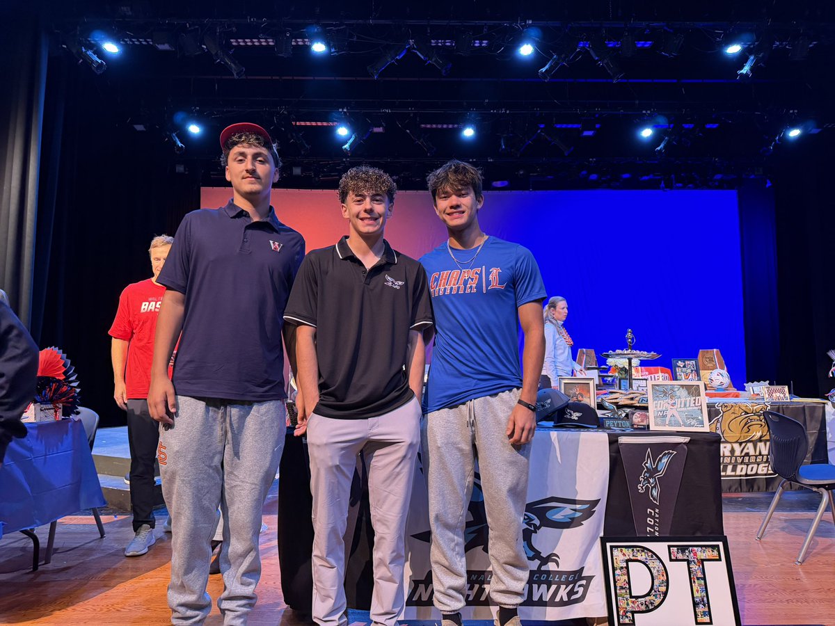 Congratulations to these 3 signees today!  <a href="/rjsherowski2/">Riley Sherowski</a> <a href="/Jacob_Tucker09/">Jacob Tucker</a> and Peyton Thompson