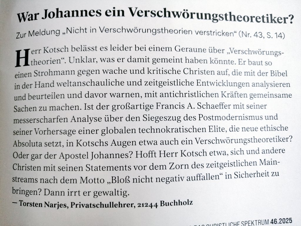 Mein <a href="/ideade/">IDEA.DE</a>-Leserbrief zum "Verschwörungstheoretiker"-Verdikt von <a href="/MichaelKotsch/">Michael Kotsch</a>.