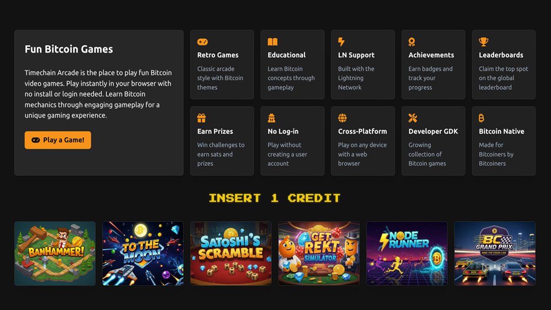 TimechainArcade's tweet image. 🎮 + ⚡️ = ⏳⛓️🕹️

timechainarcade.com