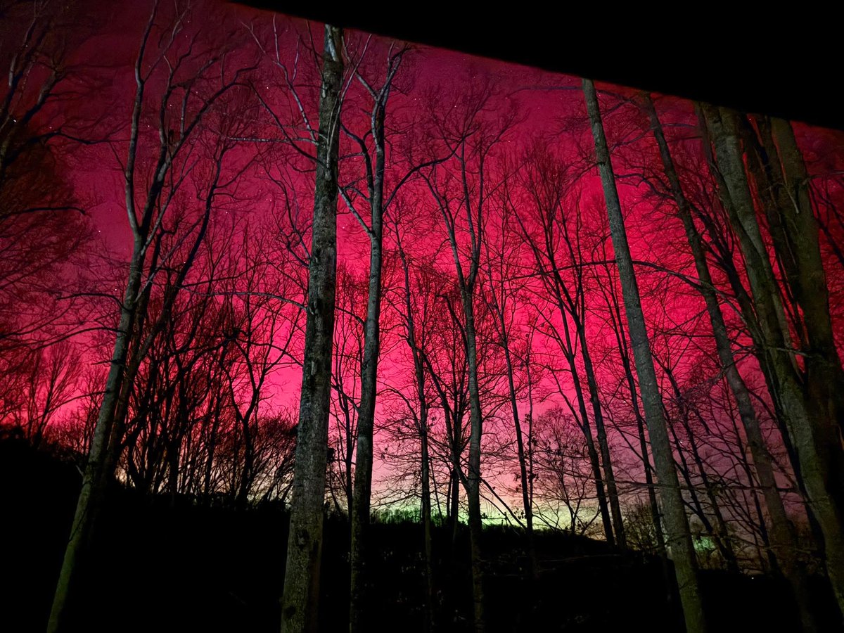 No matter what chaos is going on in the world, nature takes front and center! Western North Carolina was rocking its northern lights last night. #Auroraborealis
