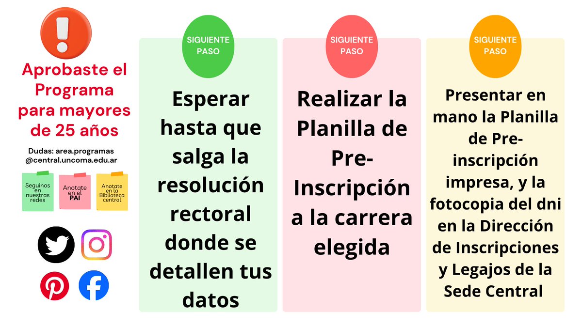 AreadeProgramas's tweet image. 💯Programa para mayores de 25 años (Ingreso 2026).
📢Atención: info para aprobados.