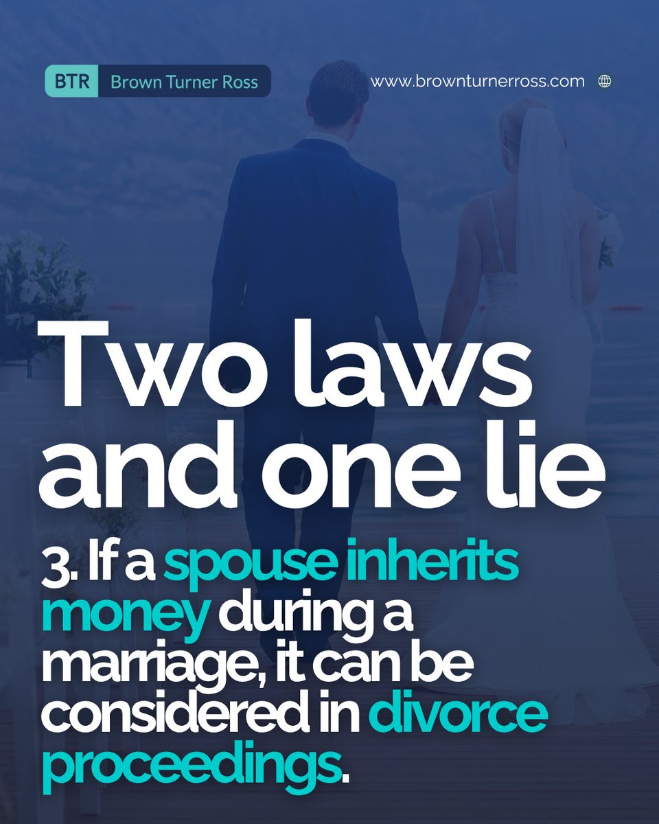 ⚖️ Two Laws, One Lie
1️⃣ Parents on a birth certificate share equal legal rights. ✅
2️⃣ Landlords can evict tenants if rent’s missed. ❌
3️⃣ Inherited money can be considered in divorce proceedings. ✅
#BrownTurnerRoss #UKLaw #FamilyLaw #PropertyLaw #LegalMyths