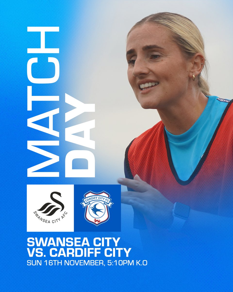 𝗠𝗔𝗧𝗖𝗛𝗗𝗔𝗬

🆚 Swansea City
🏆 Adran Premier
⏰ 5:10pm KO
🏟️ Swansea.com Stadium

#CityAsOne