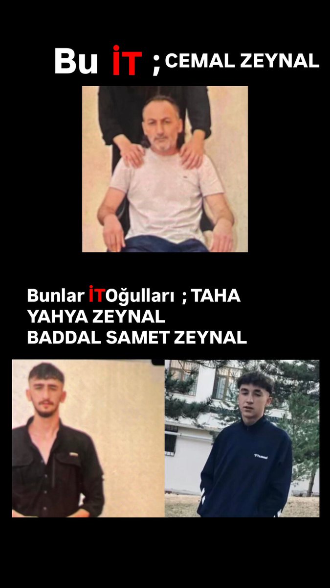 Gelin size İT ve İTOĞULLARINI paylaşıyım bunlar Hakan Çakırın hayallerini hayatlarını sömürdüler. Ailesinin hayatının bitirdiler hala daha pişman değiller şu tiplere iyi bakın SSÇ yüzünden çıkacaklar ve sokakta tehlike yaratmaya devam edecekler ! SSÇ YASASI DEĞİŞSİN !!
