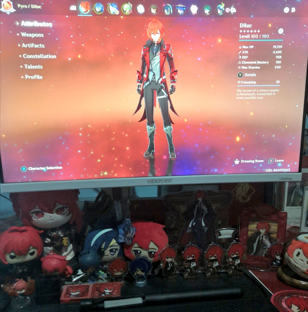 _ruuriya's tweet photo. my level 100 Diluc 🥺💕 https://t.co/7glTwTyvkg