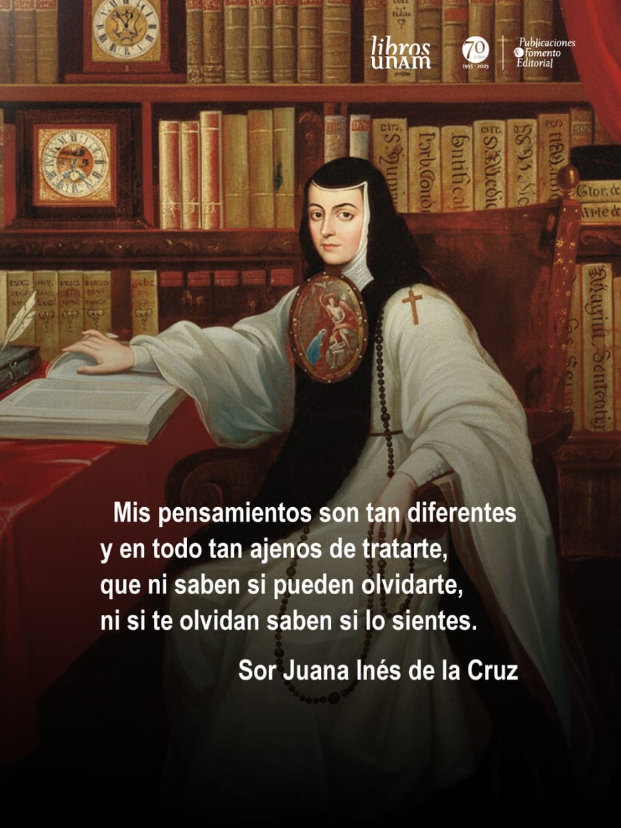 ✨Conmemoramos a Sor Juana Inés de la Cruz a 374 años de su natalicio, autora de «Los empeños de una casa», «El Divino Narciso», «Primero sueño», entre otros títulos. 🎊Este #DíaNacionalDelLibro, celebrado en su honor, la recordamos con esta cápsula.➡️ bit.ly/49FEuaz