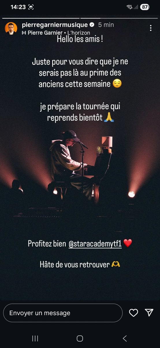Pierre sera pas au prime des anciens Il prépare sa tournée ! #StarAcademyleLive #StarAcademy