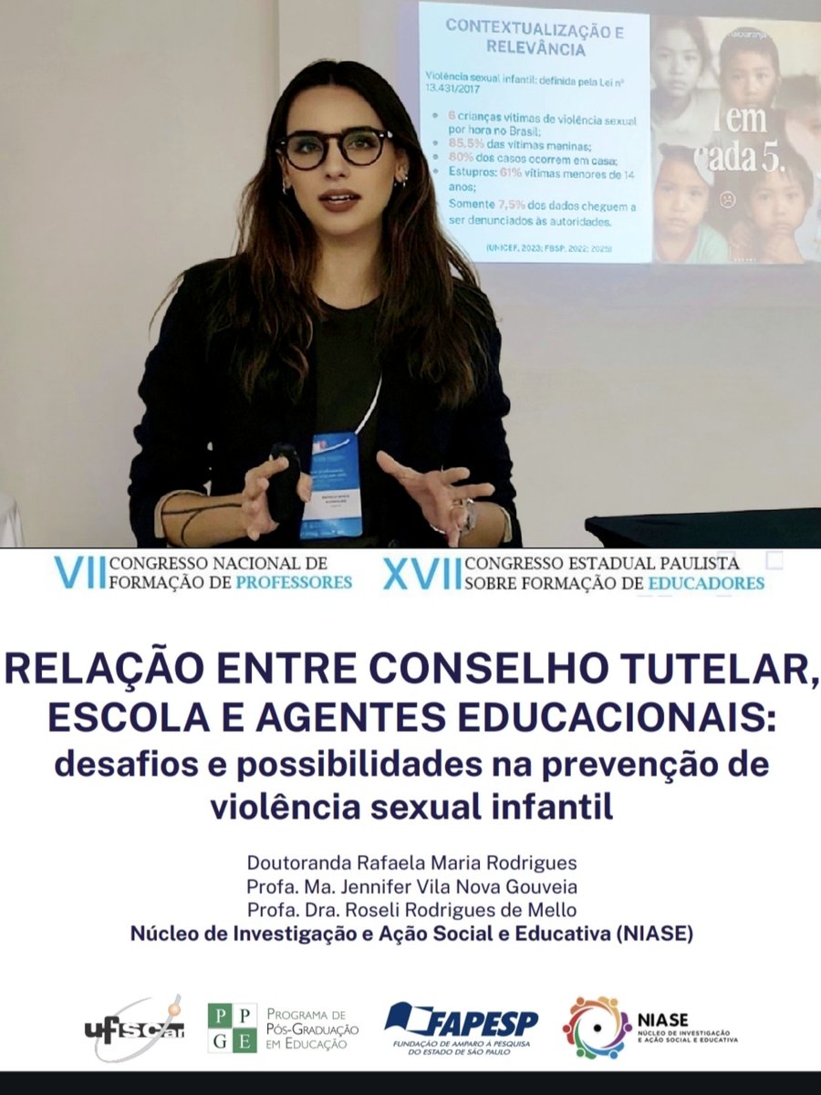 Apresentação de Trabalho no VII Congresso Nacional de Formação de Professores em Águas de Lindóia. <a href="/Niase_ufscar/">NIASE</a>