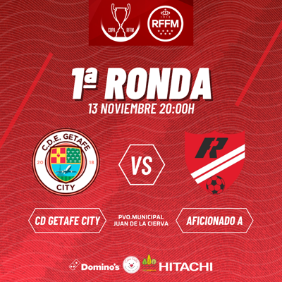 Mañana nuestro primer equipo disputará la 1ª Ronda de la Copa de Aficionados de la <a href="/RFFM_oficial/">RFFM</a> , os esperamos para animar a los nuestros!! 🔴⚽

⚔️ @CDGetafecity
🏟️ Pvo Juan de la Cierva, Getafe
⏰ 20:00

#ForzaFuente #SoyDelFuente
#TodoAlRojo