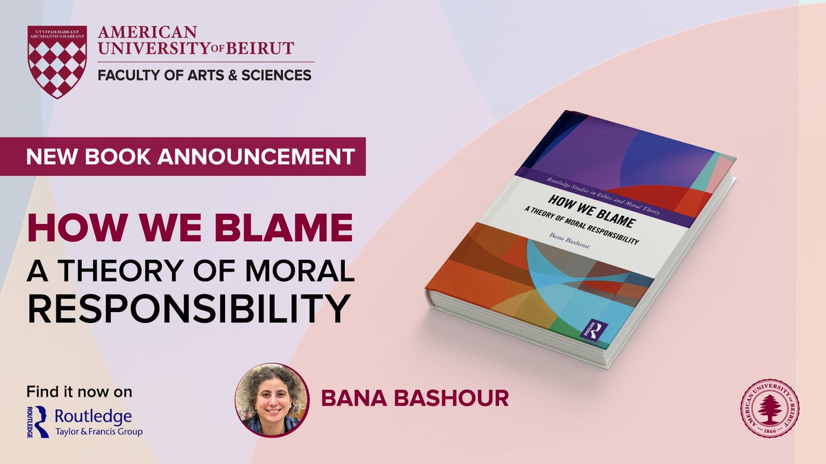 📘 New Book Release!
How We Blame by Dr. Bana Bashour.

Exploring the psychology behind how and why we assign blame. A deep dive into moral judgment, responsibility, and human behavior!🧠📈

Find it now! 🔗bit.ly/4p1Glyv