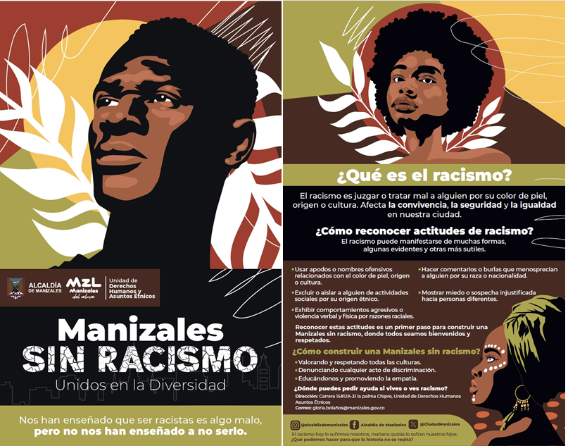 La lucha contra el racismo es evolución humana. Reconocer nuestra igualdad corrige desviaciones sociales. Yuval Noah Harari advierte que "el racismo amenaza nuestro futuro". La inclusión debe ser natural.
Apoyo total a esta iniciativa de la Alcaldía de Manizales.