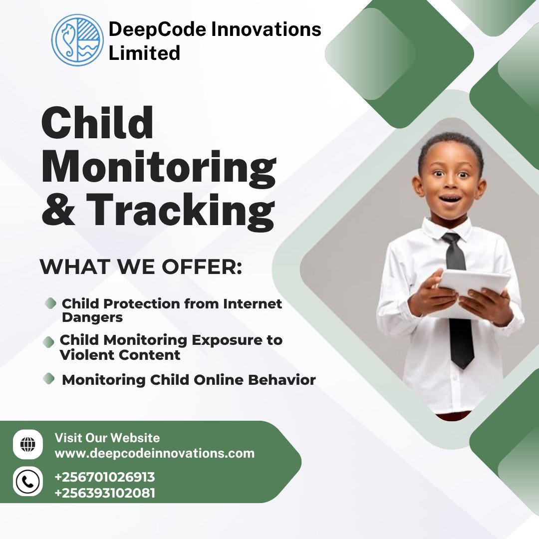 Deepcodein's tweet image. #DeepCodeInnovations #ChildSafety #OnlineProtection #DigitalParenting #ChildMonitoring
Keep Your Child Safe Online Monitor, Protect and Empower.