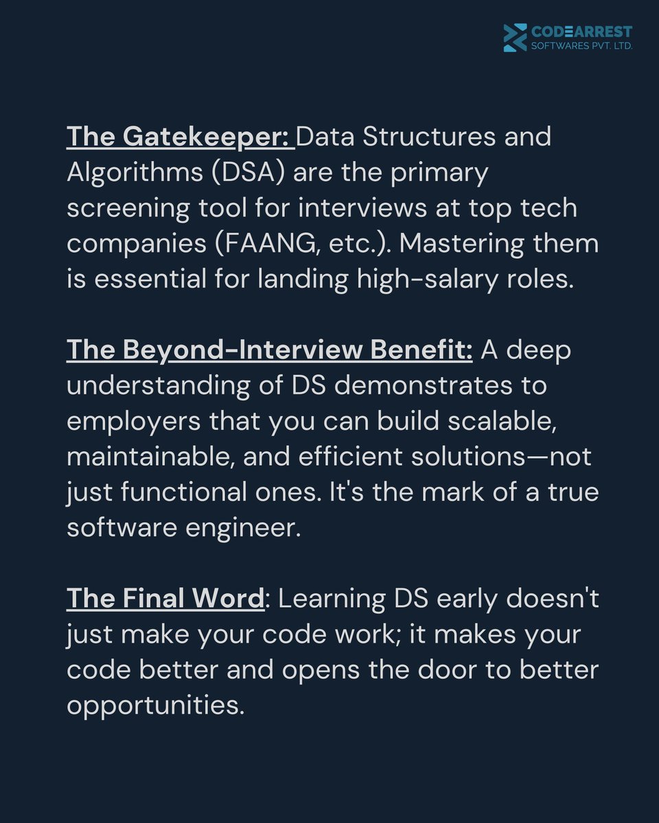 codearrest's tweet image. You know the language, but do you know the blueprint? 🧠 
#CodeArrest #JobArrest #ClockSession #DataStructures #CodingTips #SoftwareEngineering #DSA #Programming #TechSkills #CompetitiveAdvantage #FAANG #HighPerformance #CodingJourney #DeveloperLife #TechEducation #Innovation