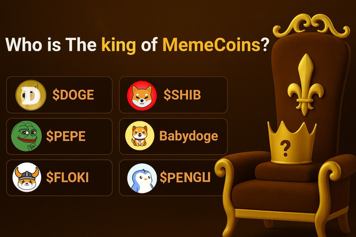 Core_002's tweet image. Who is the King of MemeCoins ?

$DOGE shib $PEPE Pengu $FLOKI #BabyDoge 🤔