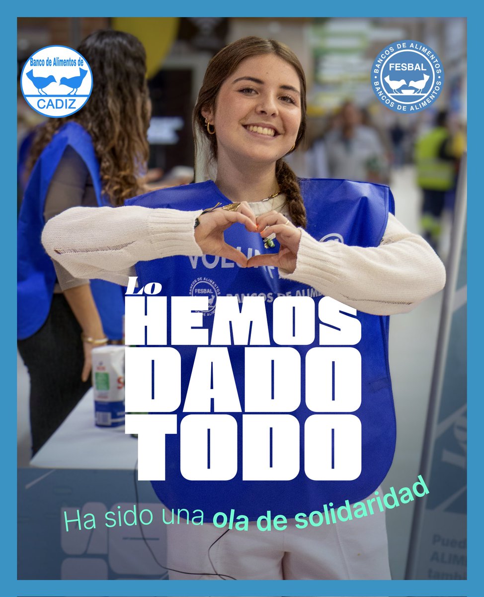 Un año más, hemos demostrado que cuando alguien 
necesita ayuda #LoDamosTodo✨ 
Si aún no has colaborado en la #GranRecogida de los 
#BancosdeAlimentos aún estás a tiempo de hacerlo 
realizando una #donación
➡️ En nuestra web granrecogida.org 
➡️ Haciendo un Bizum al 00090