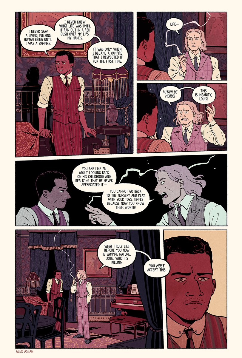 alexassanart's tweet image. Dear @AMCsAnneRice and @IWTVWriters please hire me to draw an IWTV graphic novel, I have the credentials and I think it would make my 14-year-old self reach nirvana... also I really enjoyed drawing that blond man freaking out... #iwtv #InterviewWithTheVampire