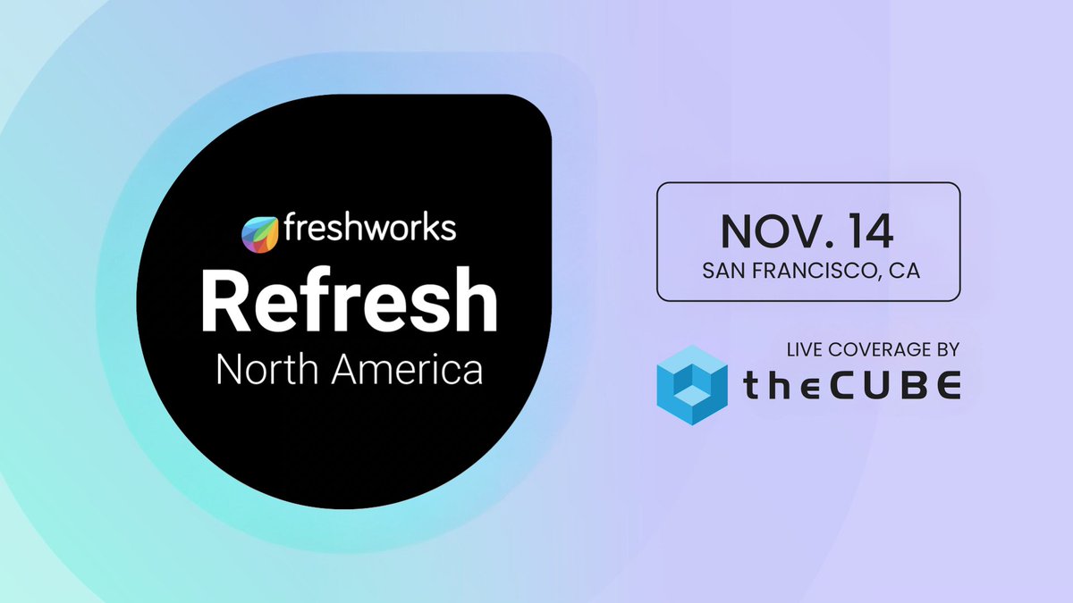 theCUBE's tweet image. Services just got AI-ified! ⚡

Tune in Nov. 14 for @theCUBE’s coverage of @FreshworksInc #Refresh2025. Our host @BobLaliberte will gather first-hand insights into what “smart service” really means from top execs.

💡 Stay tuned to theCUBE.net for live updates!…