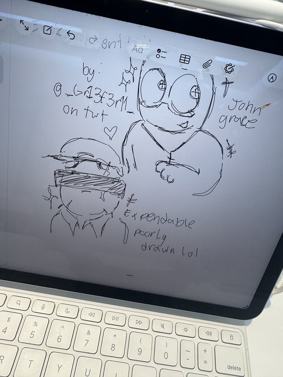 _Gr13f3r11_'s tweet image. idk what made me draw this at the mall a few daya ago(?) but uhh ok dont mind the poorly drawn expendable 😢 #Expendable #johngrace