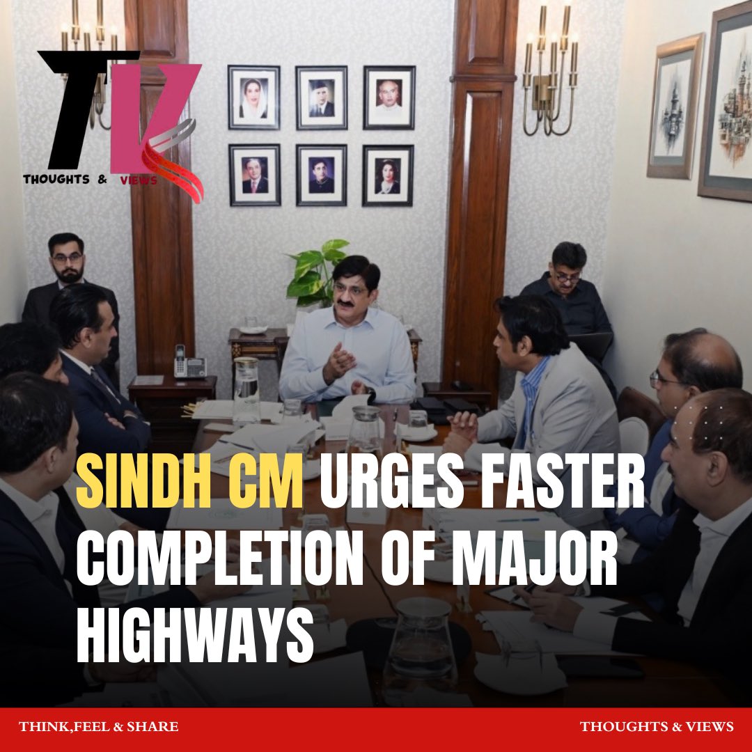 thoughtsviews06's tweet image. Sindh CM pushes for faster highway projects  #SindhDevelopment #Infrastructure #HighwayProjects #EconomicGrowth #UrbanPlanning #RoadToProgress #PakistanUpdates