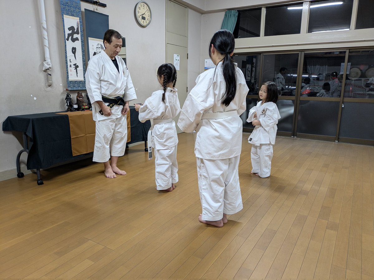 shorinjikemupo's tweet image. 11/12(水)入門式
(小１・３・５年女子各１名)