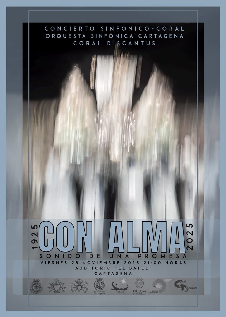 🎶 El concierto 'Con alma' culminará la conmemoración del centenario de la Virgen de la Piedad en #Cartagena.

La música de la <a href="/OrquestaSCT/">Orquesta Sinfónica de Cartagena</a> y la Coral Discantus, danza, teatro y mucho más el próximo 28 de noviembre en <a href="/El_Batel/">Auditorio El Batel</a>.

🎟️Más info y entradas en cartagena.es/detalle_notici…