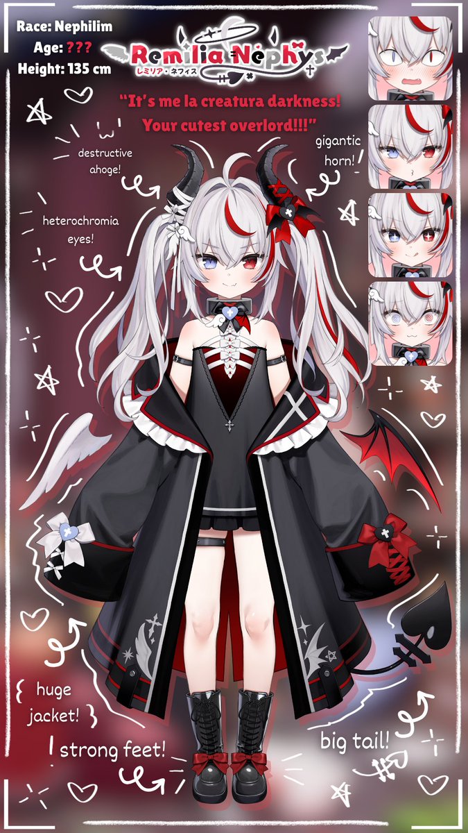 It's been a week since my outfit debut! I hope you like how cute I am now!
Here is my makeshift references and my jacket off is in the comments! 

My mama is Byul_zzi 
My papa is otozuki_teru 

I hope you can tune into my streams and have lots of fun together!