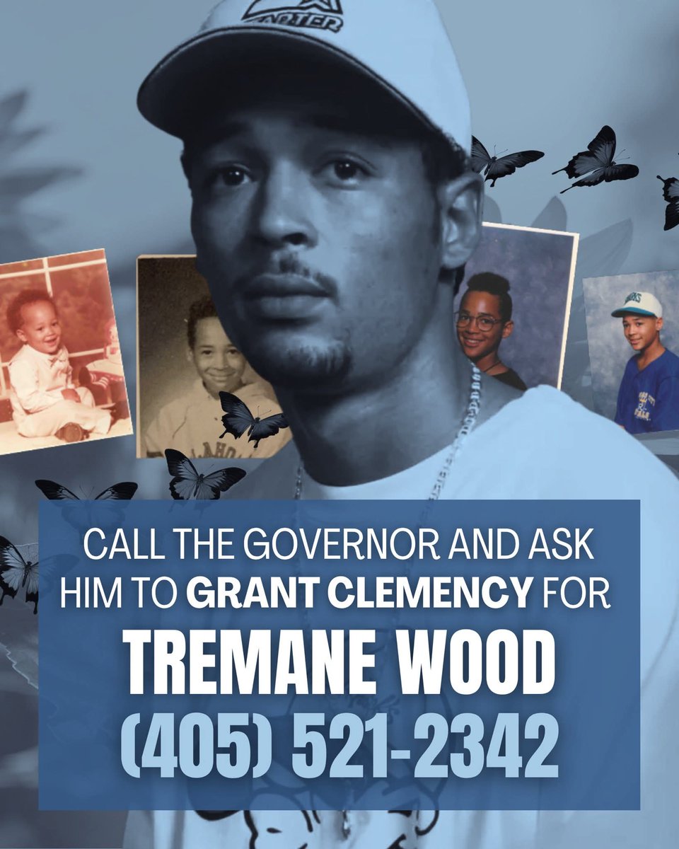 MoJusticeOrg's tweet image. One day to Oklahoma&apos;s scheduled execution of #TremaneWood
Please call GOV Stitt
405-521-2342 and urge him to follow the recommendation of his Pardon &amp;amp; Parole Board to save Tremane&apos;s life

Use this link to send an email to the Gov as well 
 actionnetwork.org/letters/please…