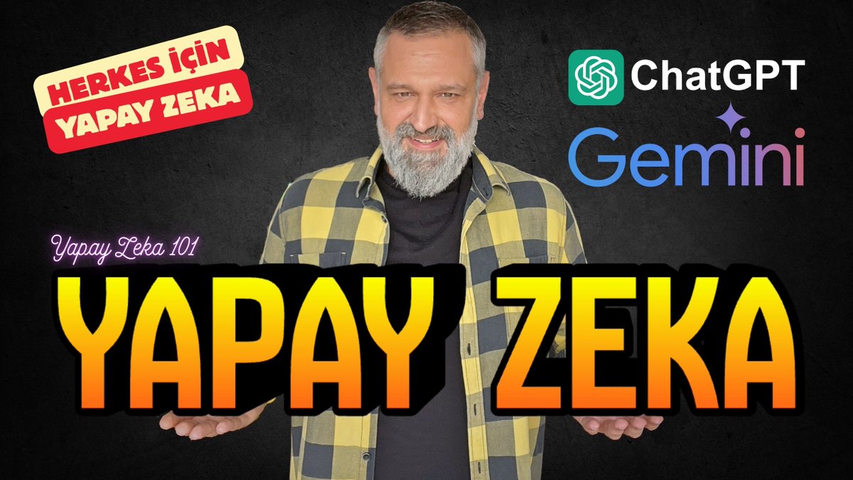 3 günlük hazırlığın sonunda video bitti. Bu akşam 20:00'dan itibaren Youtube kanalımda izleyebilirsiniz.
Mottomuz "Herkes için Yapay Zeka" 🤖
