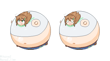 膨体フォーリラ（うちの子）
とてもカッコイイとは言えない姿にされてだいぶ余裕がなくなるお姉さん

ダンジョンの探索中に膨らんでしまいぼよんぼよんふわふわな体を年下の子の姉弟に気に入られながら今回の探索を終える事に…