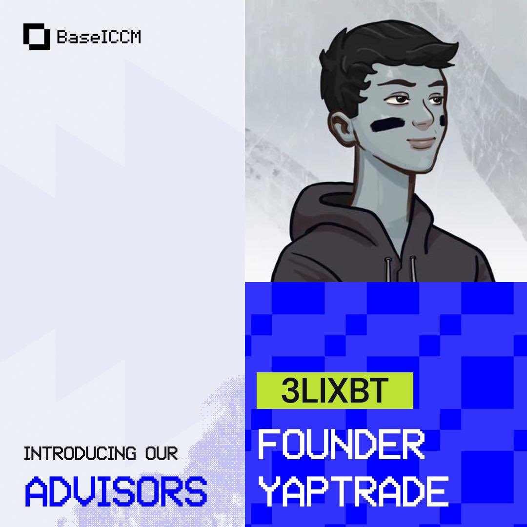 Interniccm's tweet image. We’re excited to announce that @3liXBT will be joining ICCM as an Advisor.

In crypto since 2017, @3lixbt has worked across every layer of the ecosystem as a trader, builder, farmer and strategist. He founded @YapTradeDAO the first and only Kaito incentives platform, raised over…