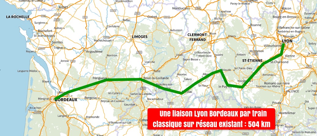 CollectifAuRAil's tweet image. Une liaison TGV Lyon Bordeaux en 2027 ? 
La nouvelle aberration signée SNCF.

Alors qu’à vol d’oiseau Lyon Bx = 435 km
l'étude affiche 930 km. 
Le plus direct ? 
Le moins polluant ? 
Le plus respectueux des citoyens du Massif central ?

3 trajets directs

aurail.eu/?p=759