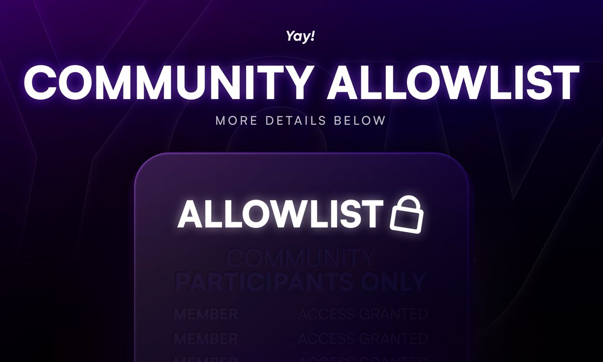 We are excited to share the official allocation breakdown for the Yay! Community and Ecosystem for the Prime Pass mint. 

Stakers
To reward our long term and dedicated members, we will be allocating a total of 215 guaranteed and 150 FCFS spots to these individuals. The breakdown