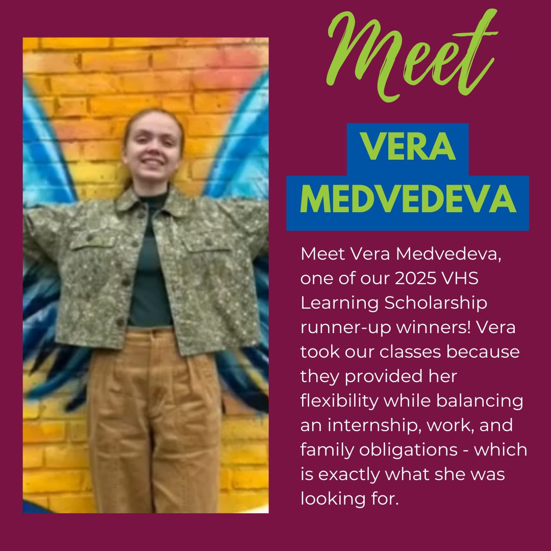 VHSLearning's tweet image. ✨Today’s student spotlight is on Vera Medvedeva!✨
Vera took our courses throughout her high school journey. 📚

Check out her video to see what Vera thought about taking these courses! 💻
 
 youtube.com/watch?v=iNBB15…
 
 #studentsuccess #learning #studenthighlight #onlinecourses