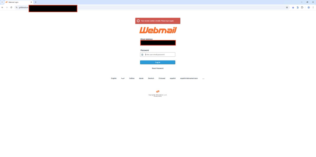 PHISHING ALERT — cPanel / Webmail Credential Harvesting with IP Enrichment &amp; Telegram Exfiltration.

KnowBe4 Threat Labs observed two near-identical fake cPanel/Webmail pages used to harvest credentials.

One version enriches victim metadata (IP/country) before submission.

The