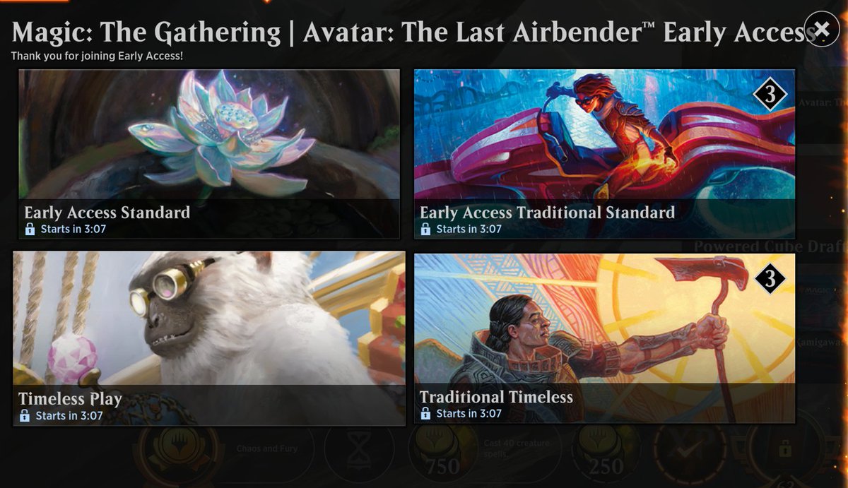 Graças a <a href="/wizards_magic/">Magic: The Gathering</a> teremos Magic Noobz no acesso antecipado de Avatar! Teremos selado pra vc saber o que esperar do pré release, draft pra ter um primeiro gostinho da coleção e, claro, muitos decks standard!