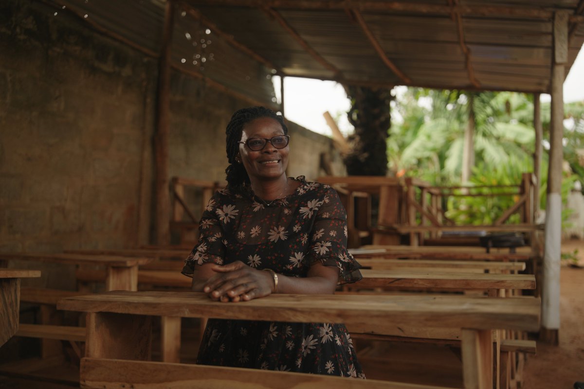🌍 Meet Katherine — one of many students learning English at Laurent's adult literacy program outside of Lomé, Togo. 

“I didn’t go to school when I was younger, but I love to learn. I’ve been studying English here for 6 months now, and I love it — our teacher takes the time to